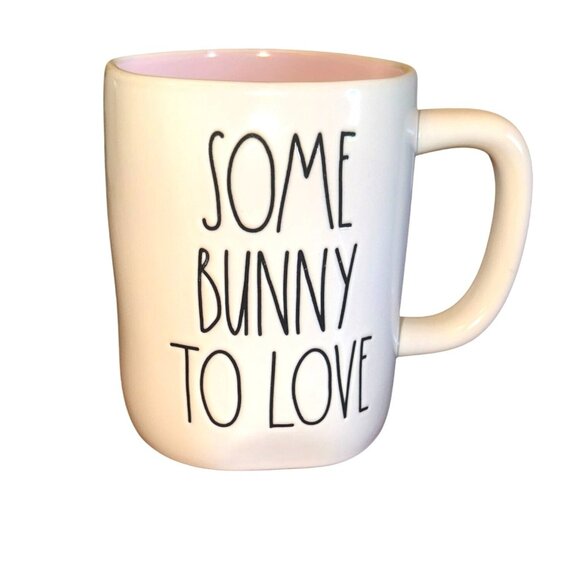 Rae Dunn Some Bunny To Love Ceramic Mug Pink Interior 2022 Artisan Collection 16 - Picture 1 of 4